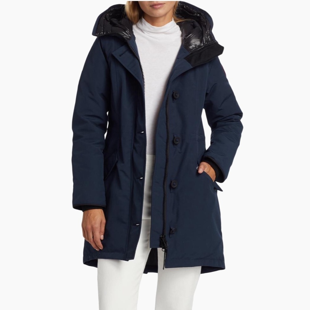 NWT New Canada Goode Rossclaire Down Parka in Atlantic Navy Size Small